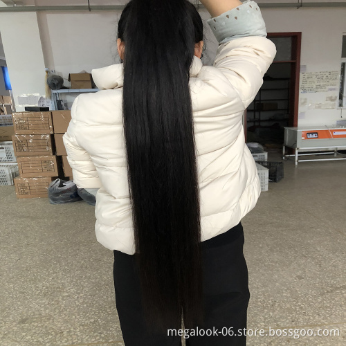 32 34 36 38 40 Inch Raw Indian Straight Hair Weave, Peruvian 100% Human Hair Weft,Super Long Mink Brazilian Human hair Bundle